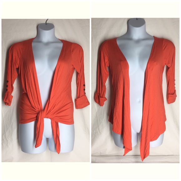 🛍Completely Me by Liz Lange Orange Cardigan Sz XS - Picture 2 of 4